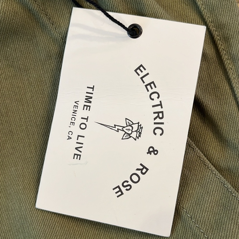 Electric & Rose Olive Green Drawstring Pants - Picture 5 of 7